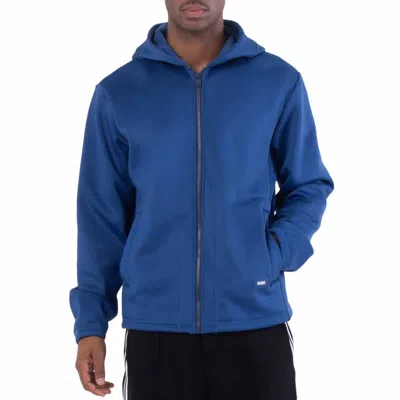 Rains Safi Fleece Hooded Jacket In Blue