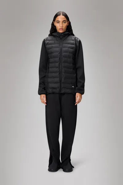 Rains Safi Fleece Hybrid Jacket In Black