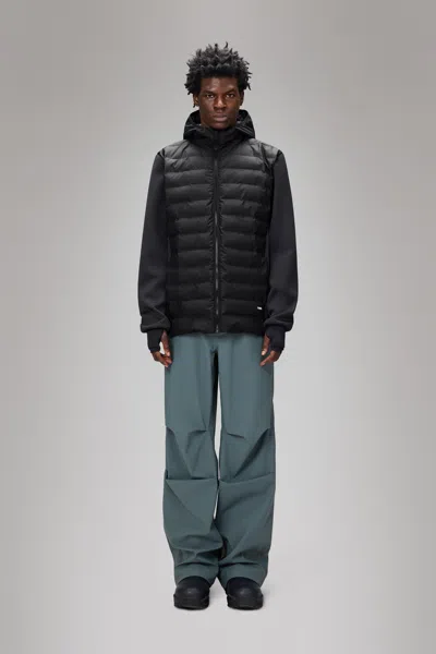 Rains Safi Fleece Hybrid Jacket In Black