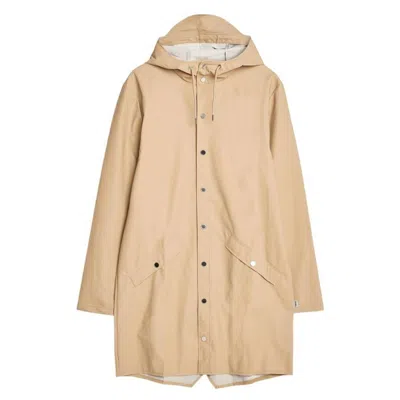 Rains Sand Lightweight Waterproof Long Jacket In Nude