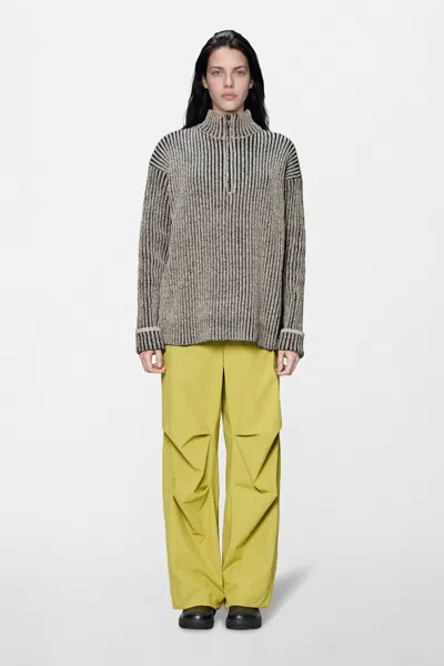 Rains Sapa Half Zip Knit In Black