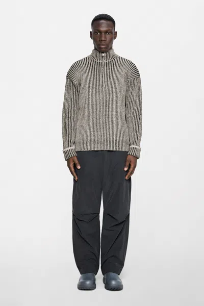 Rains Sapa Half Zip Knit In Black