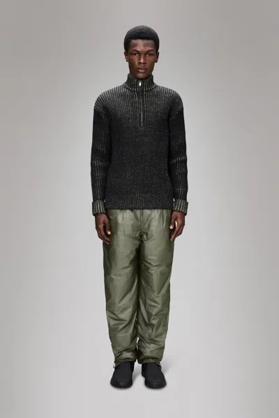 Rains Sapa Half Zip Knit In Green