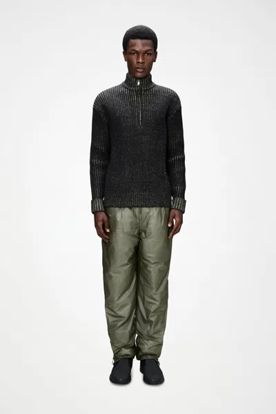 Rains Sapa Half Zip Knit In Green