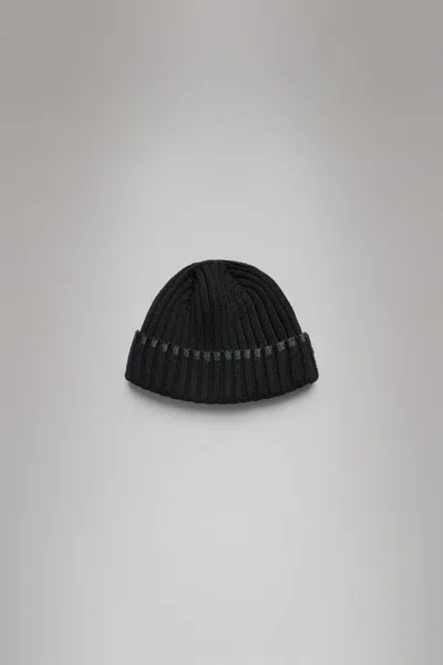 Rains Sapa Knit Beanie In Black