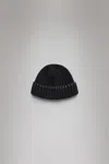 Rains Sapa Knit Beanie In Black