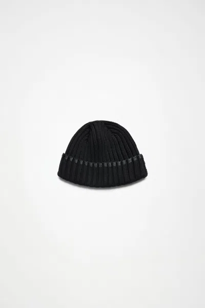 Rains Sapa Knit Beanie In Black