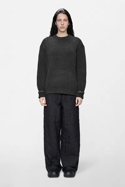 Rains Sapa Knit Crew Neck In Black