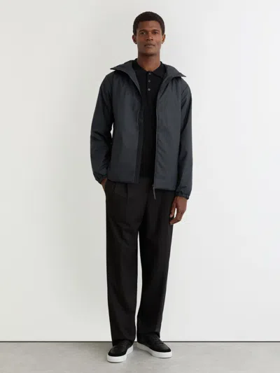 Rains Short Insulated Waterproof Jacket In Blue