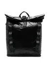 Rains Sibu Rolltop Backpack In 黑色
