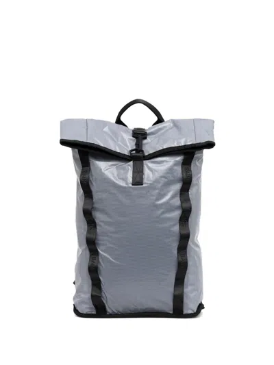 Rains Sibu Rolltop Buckled Backpack In Blue