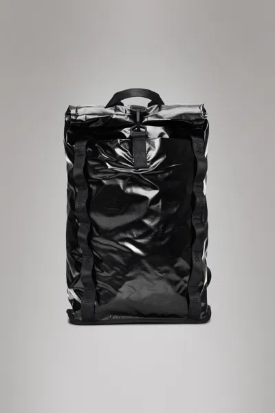 Rains Sibu Rolltop Rucksack In Black