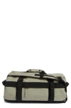 Rains Small Texel Waterproof Duffle Backpack In Sand