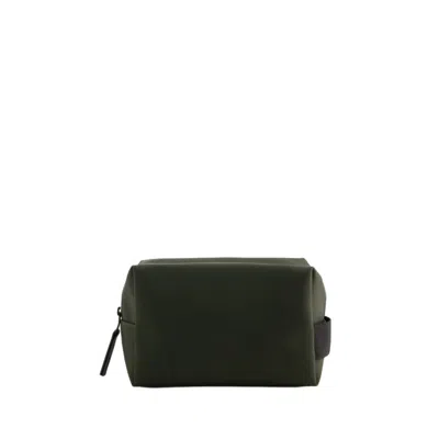 Rains Small Wash Bag - Synthetic - Green In Black
