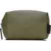 Rains Small Waterproof Toiletry Bag In Green