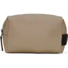 Rains Small Waterproof Toiletry Bag In Nude