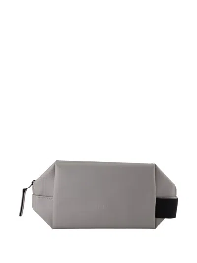 Rains Small Zip-top Carry-handle Wash Bag In Gray