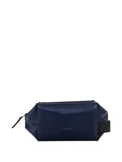 Rains Small Zip-top Wash Bag In Blue