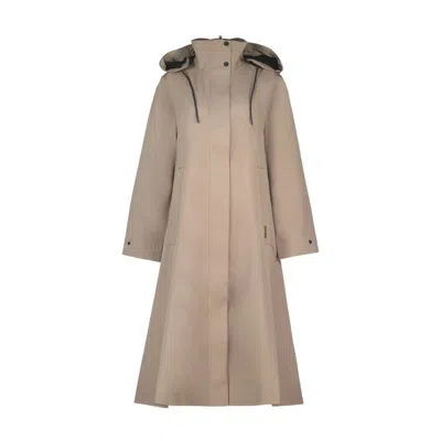 Rains Softshell A-line Raincoat In Brown