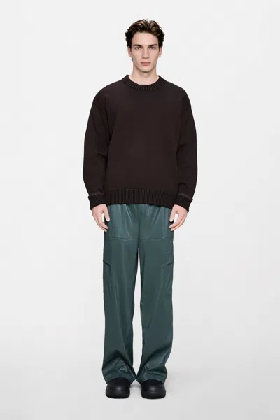 Rains Sowa Knit Crew Neck In Bark / Black