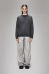 Rains Sowa Knit Crew Neck In Gray