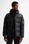 Rains Black Alta Puffer Jacket In Black