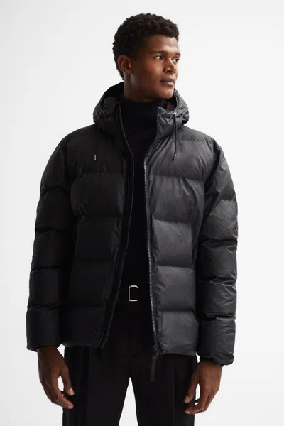 Rains Black Alta Puffer Jacket