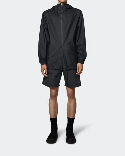Rains Storm Breaker Elasticated Cuffs Raincoat In Black