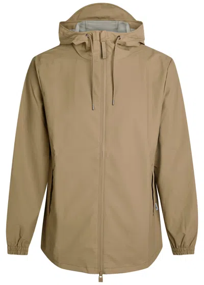 Rains Storm Breaker Hooded Waterproof Jacket In Brown