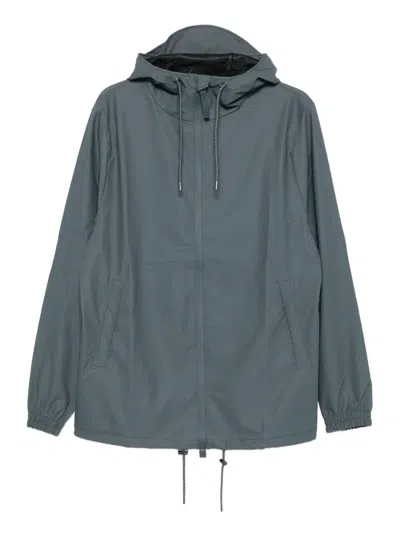 Rains Storm Breaker Hooded Zip-front Jacket In Blue