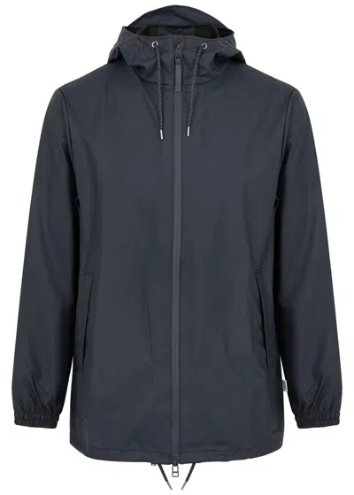 Rains Storm Breaker Rubberised Raincoat In Navy