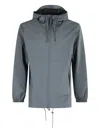 Rains Storm Breakers Hooded Raincoat In Gray