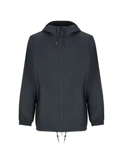 Rains Stormbreaker Hooded Coat In Blue