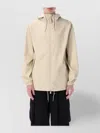 Rains Stormbreaker Hooded Jacket Elasticated Cuffs In Beige