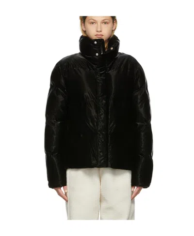 Rains Straight Quilted Down Jacket In Black