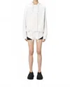 Rains String Parka Jacket In Powder In White