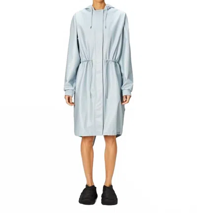 Rains String W Parka Jacket In Wind In Blue