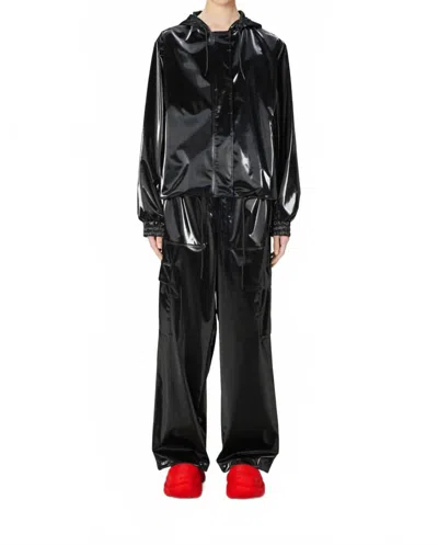 Rains String Waterproof Jacket In Night In Black