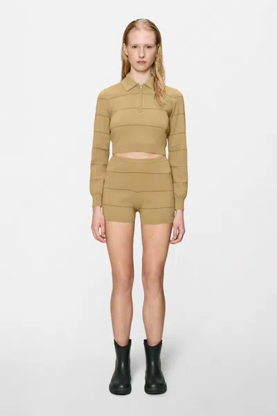 Rains Striped Knit W Shorts In Neutral
