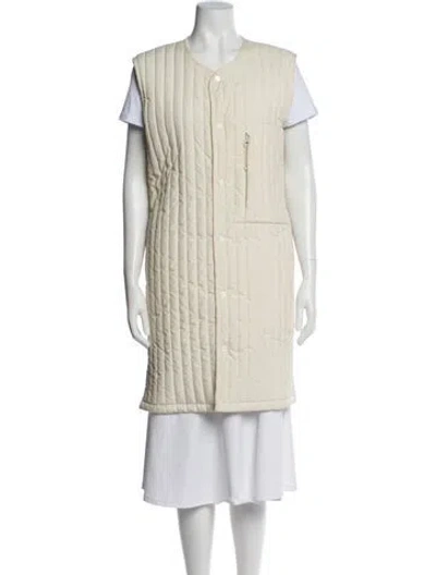 Pre-owned Rains Striped Vest In Neutral