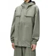 Rains Suva Cargo Jacket In Drift In Green
