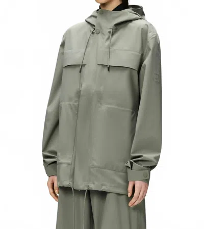 Rains Suva Cargo Jacket In Drift In Green