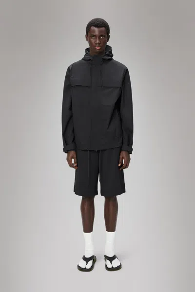 Rains Suva Hardshell Cargo Jacket In Black