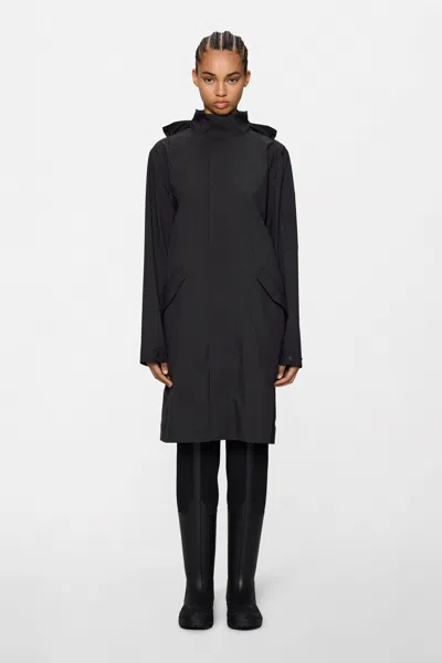 Rains Suva Hardshell Coat In Black