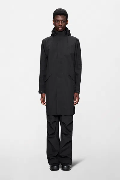 Rains Suva Hardshell Coat In Black