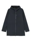Rains Suva Long Hooded Shell Jacket In Blau