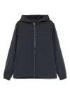 Rains Waterproof Hooded Jacket With Elastic Cuffs In Blue