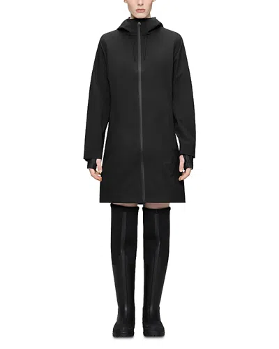 Rains Suva Hardshell Long Jacket In Black