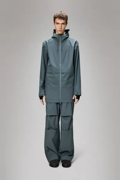 Rains Suva Hardshell Long Jacket In Gray
