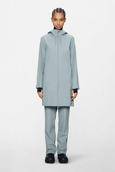 Rains Suva Hardshell Long W Jacket In Blue